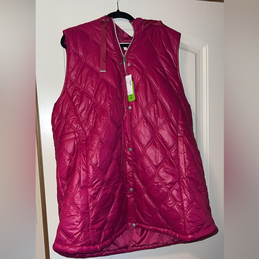 Hot pink long vest
